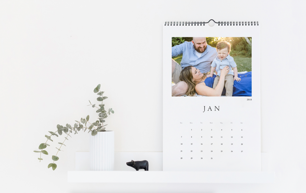 personalized Photo wall calendar by Renee Ash Photography Sussex County New Jersey Family photographers