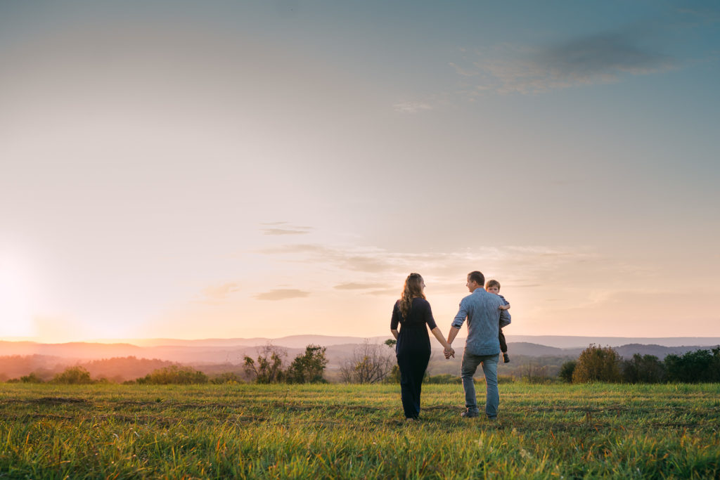 What time is best to have your family photos done? Sunrise or sunset photo sessions. By Renee Ash Photography, Sussex County lifestyle photographer.