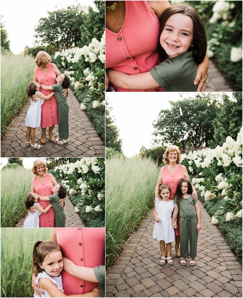 Sibling Sisters with grandma pictures at Grand Cascades at Crystal springs resort, shot by Renee Ash Photography, Sussex County NJ family Photographer