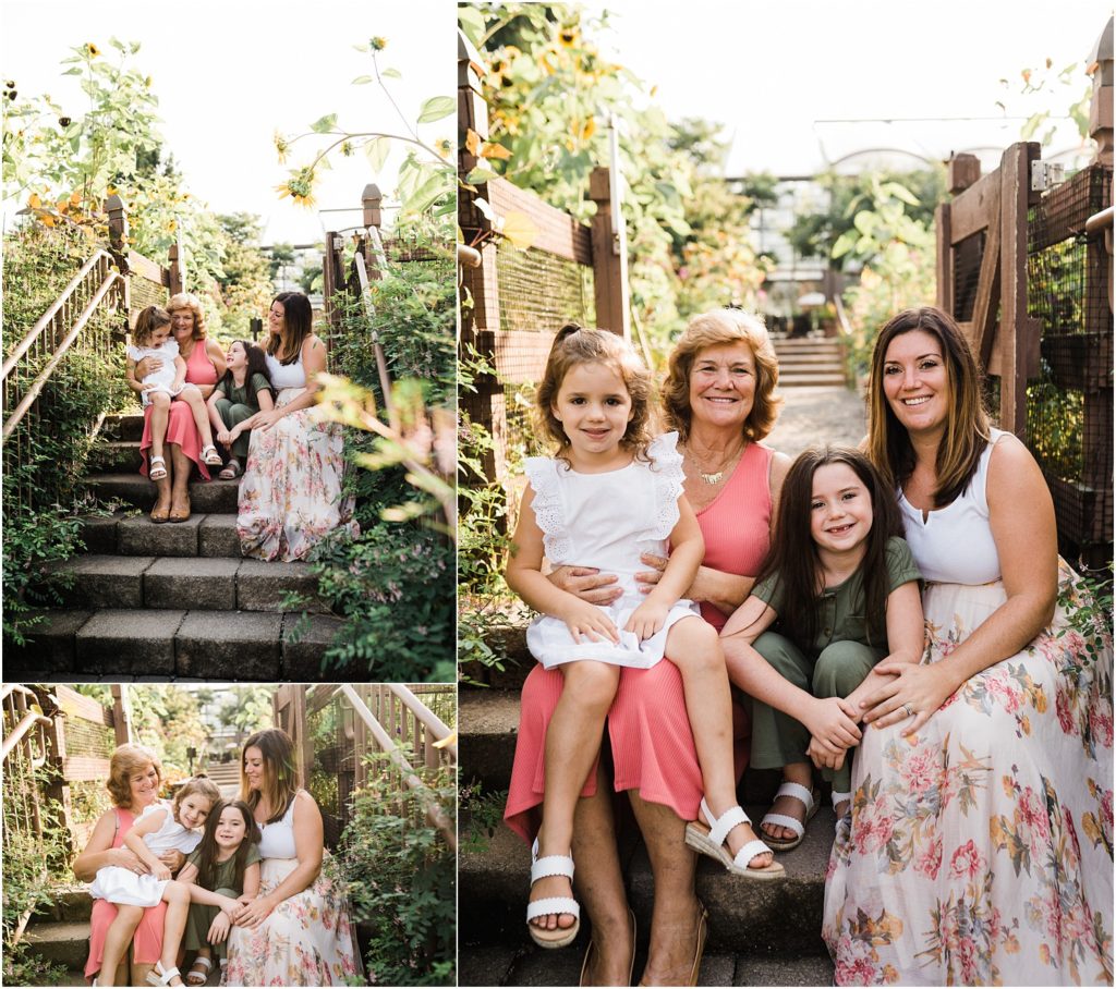 Three generation mother's day, motherhood pictures as a gift for grandma at Grand Cascades at Crystal springs resort, shot by Renee Ash Photography, Sussex County NJ family Photographer