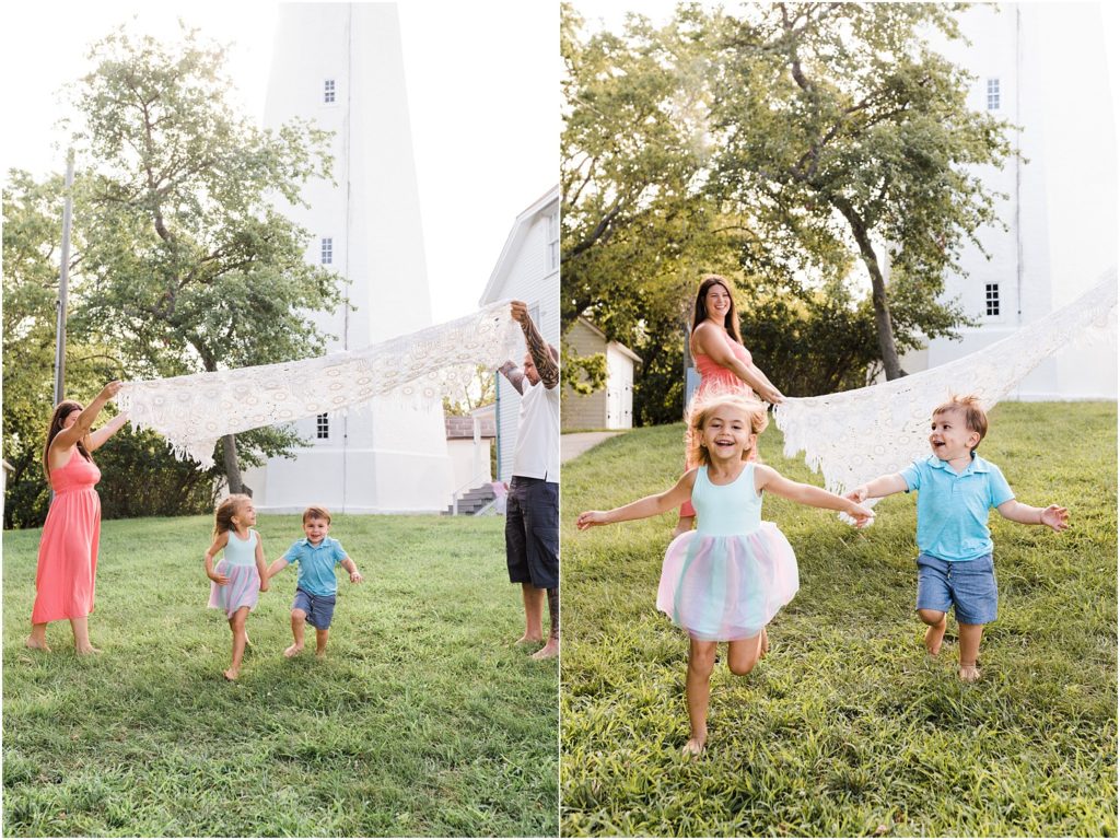 Sandy Hook light NJ Shore Family pictures with Renee Ash Photography LBI Family photographer