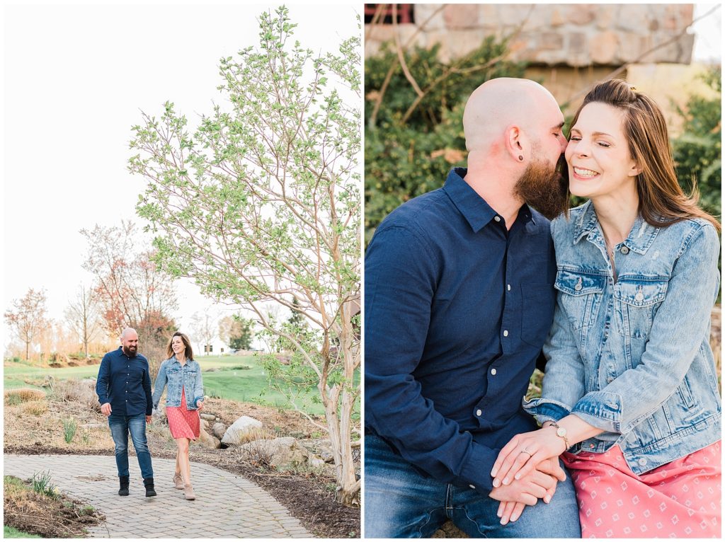 Spring engagement session at Grand cascades Lodge, Crystal Springs Resort NJ wedding photographers. By Renee Ash Photography