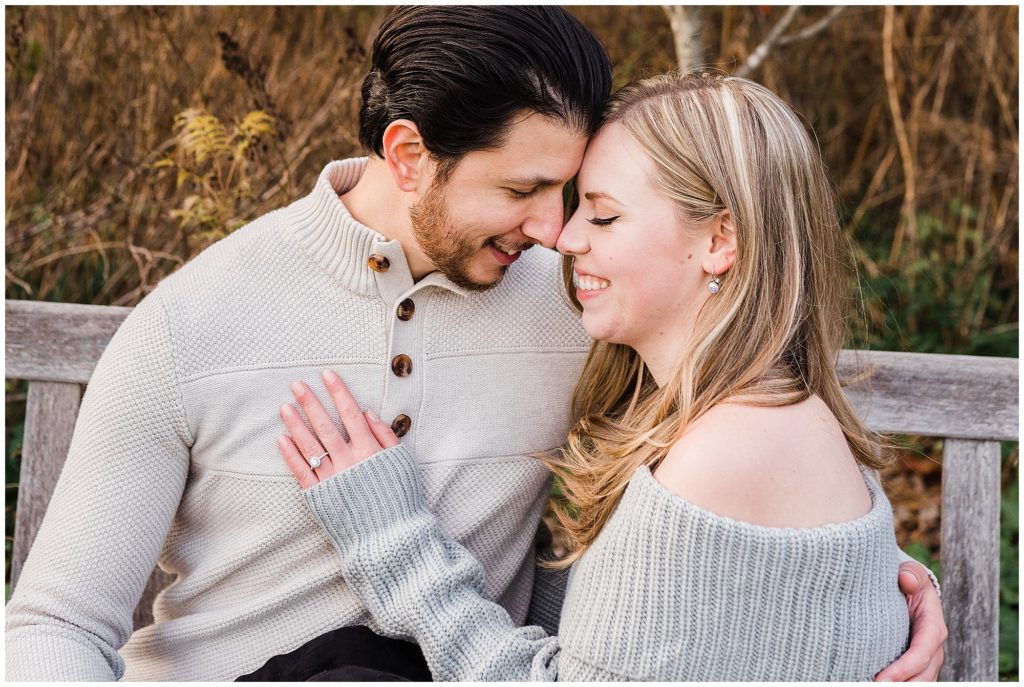 Casual engagement session in new jersey botanical gardens. Renee Ash Photography