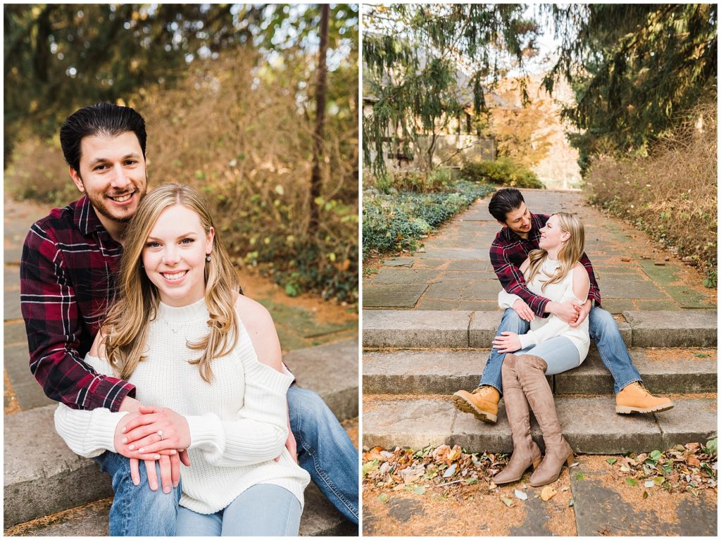 November engagement session in new jersey botanical gardens. Renee Ash Photography