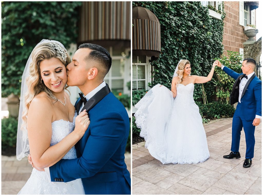 Bride and Groom photos at the Brownstone.  Renee Ash Photography