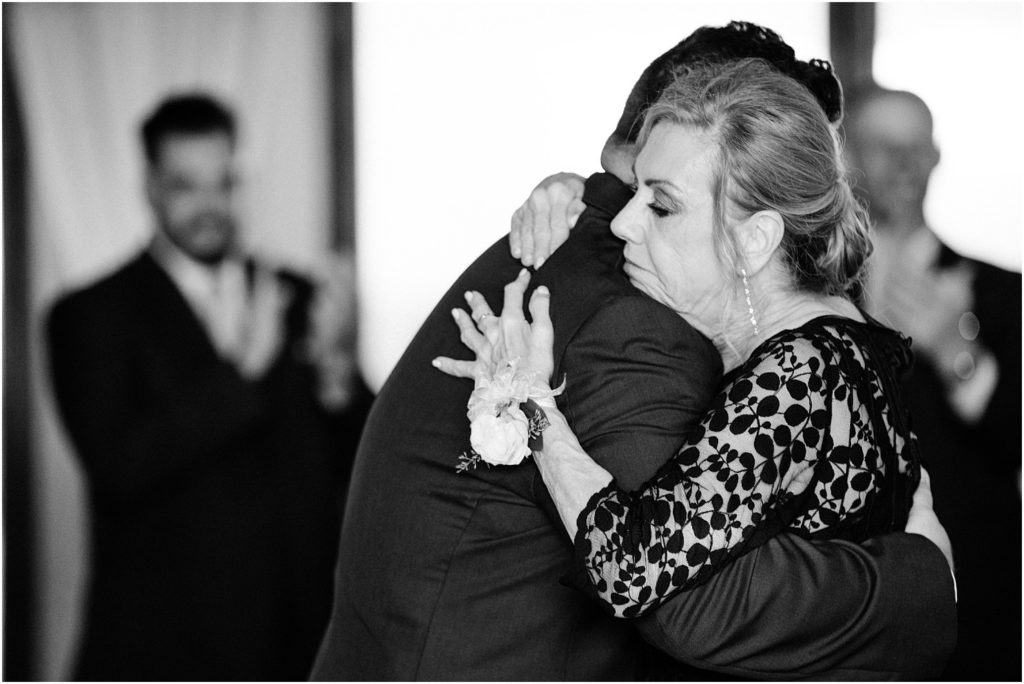 mother and son's first dance at their reception. Ballyowen at Crystal Springs summer wedding. Renee Ash Photography, Hardyston NJ 