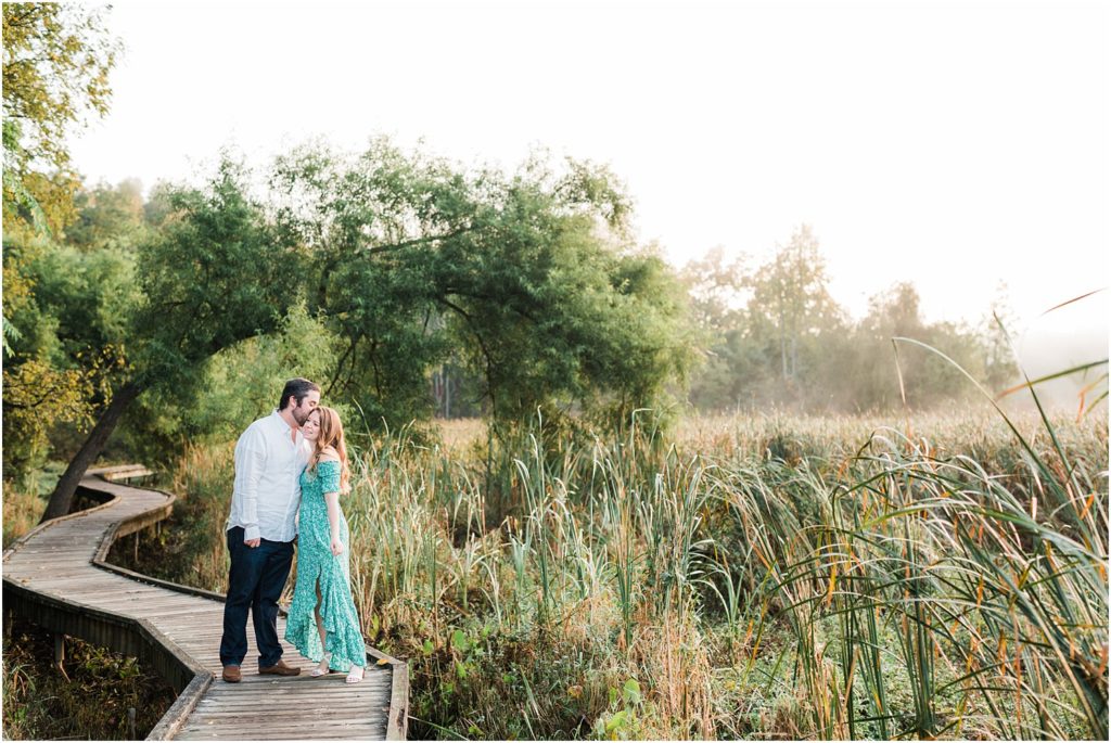 outdoorsy appalachian boardwalk engagment session. Sussex county NJ 
Renee Ash Photography
