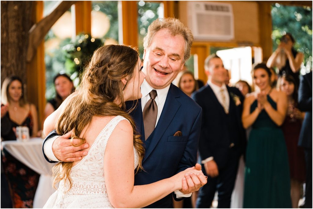 Father daughter dance at Emmerich Tree Farm Wedding warwick NY 