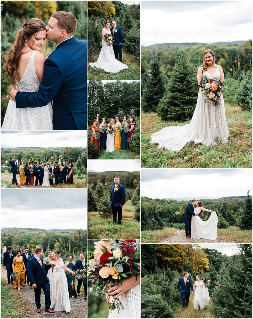 Emmerich Tree Farm Wedding warwick NY Photography by Renee Ash Photography NJ wedding photographer. 