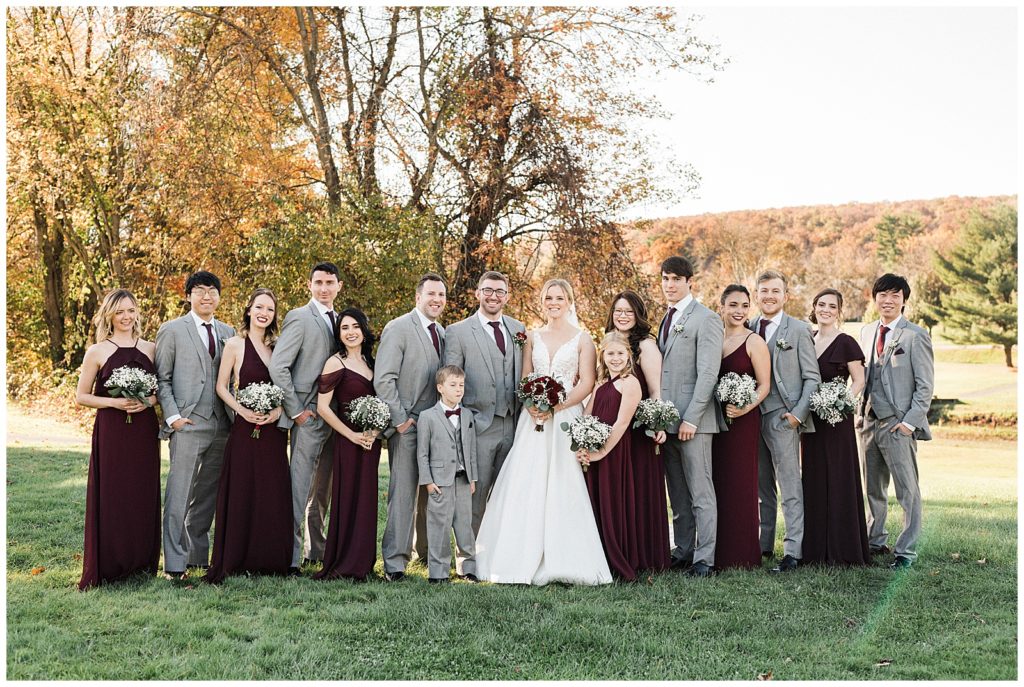 fall wedding at the Picatinny Club wedding by Renee Ash Photography Sussex County NJ wedding photographer 