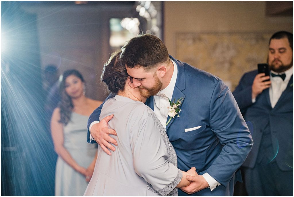 Mother and son's first dance at The Olde Mill Inn Wedding Venue in Northern NJ. Renee Ash Photography