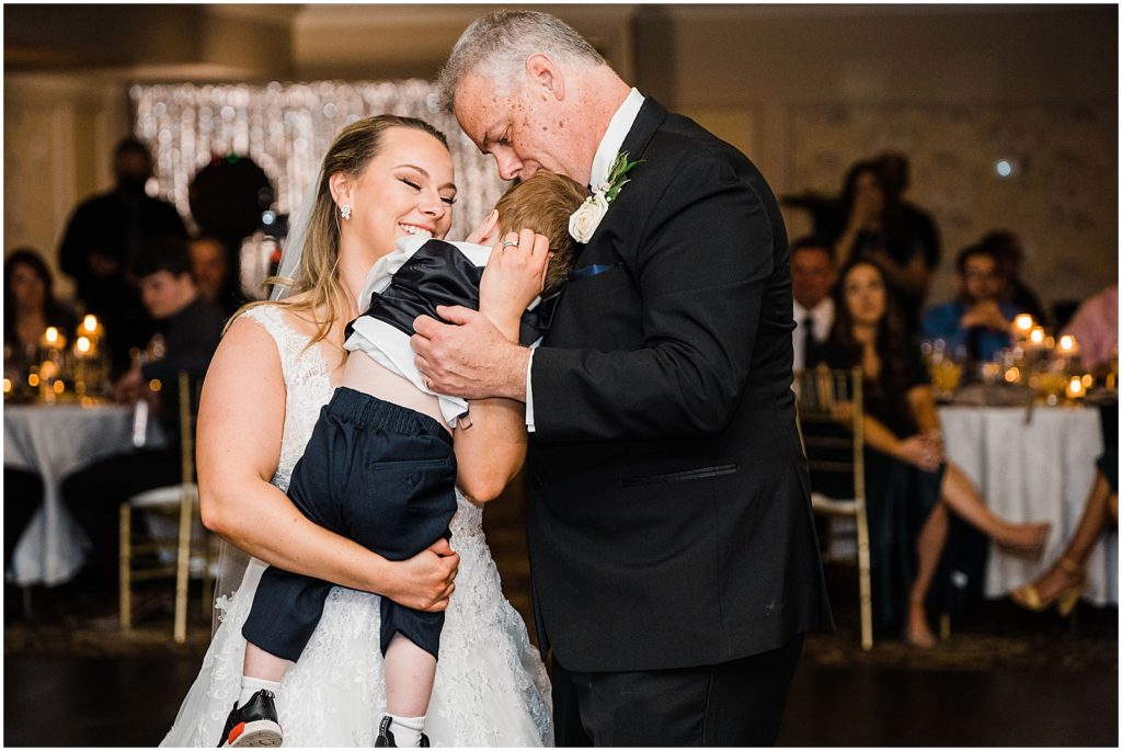 Father daughter and son's first dance at The Olde Mill Inn Wedding Venue in Northern NJ. Renee Ash Photography