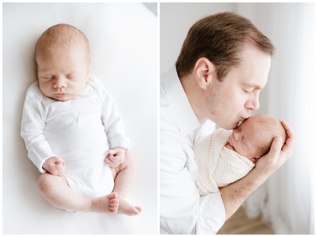 simple natural studio baby pictures in Sussex nj 
