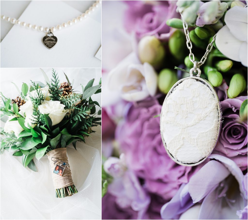 Sentimental heirloom pieces to include in your wedding day details. New Jersey wedding photographer.