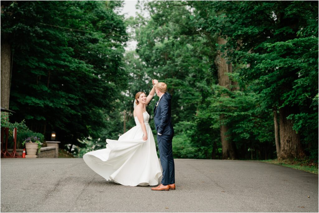 candid Light and bright True to life color Bride and Groom wedding portraits at the Sherwood chalet at Forest Lodge wedding venue. Renee Ash Photography, NJ wedding photographer