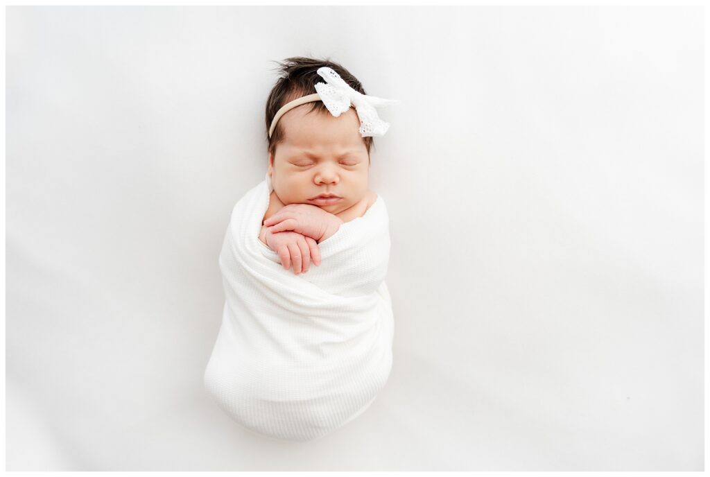 minimal simple white Newton NJ newborn photographer with Renee Ash Photography 