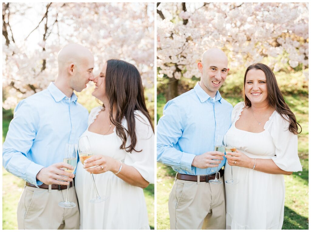 NJ engagement Photographer at Branch Brook Park New Jersey