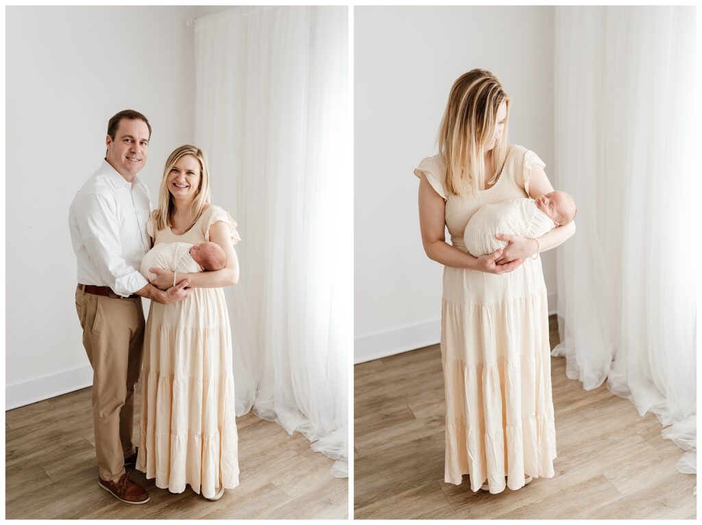 Best Maxi dresses for mom and baby pictures. Outfit Ideas for Newborn Photos by Renee Ash Photography