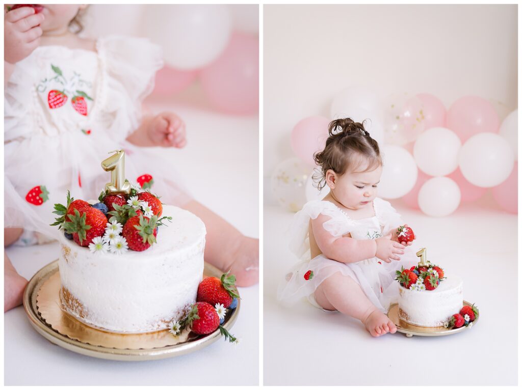 Berry first birthday studio photo shoot sussex county NJ photographer 