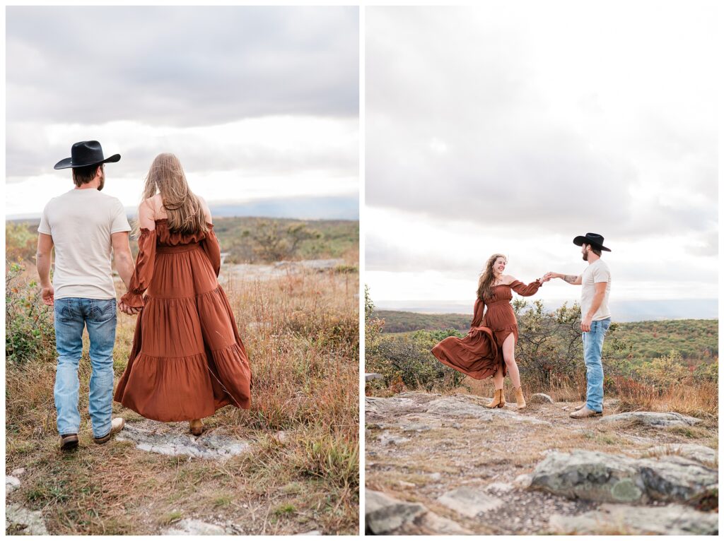 Mountain Top Engagement Photos at High Pint State Park New Jersey