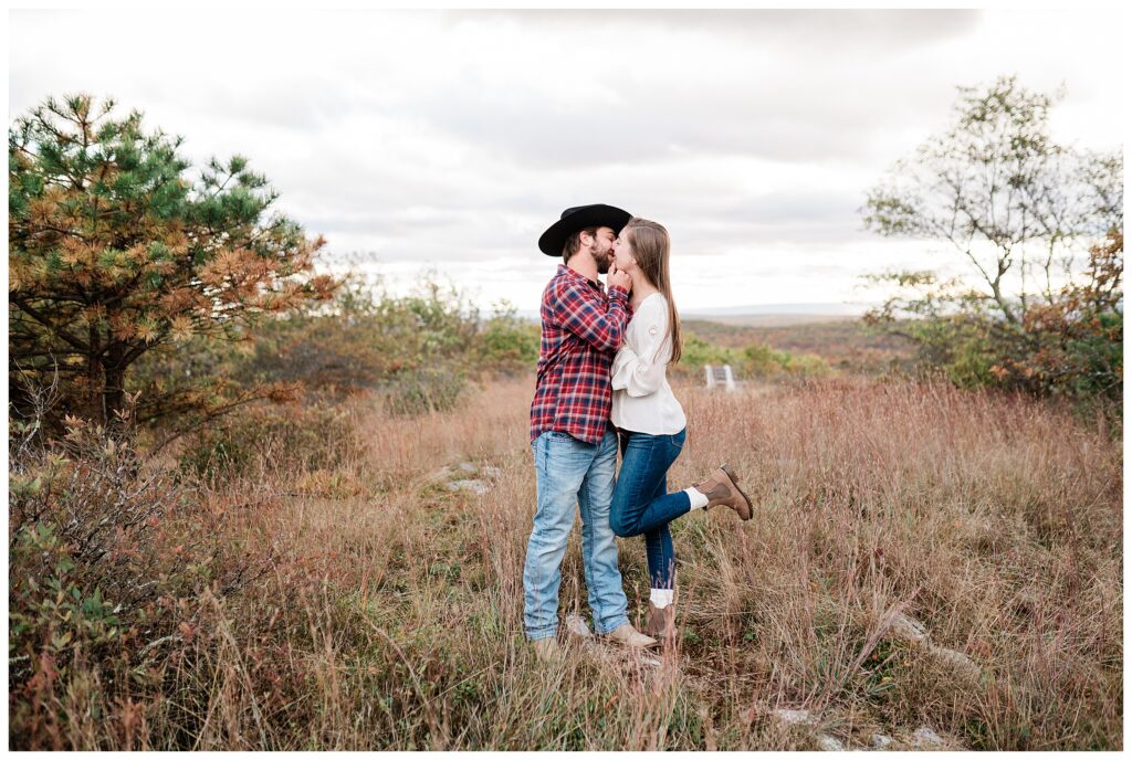 Mountain Top Engagement Photos at High Pint State Park New Jersey