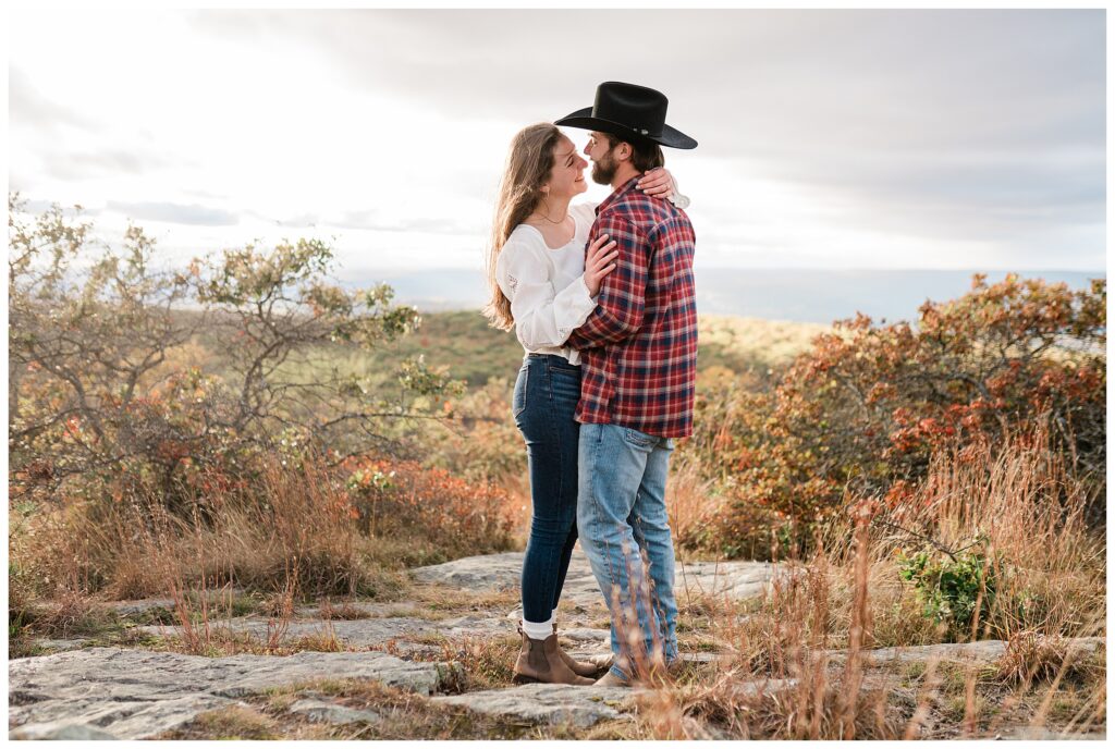 Mountain Top Engagement Photos at High Pint State Park New Jersey