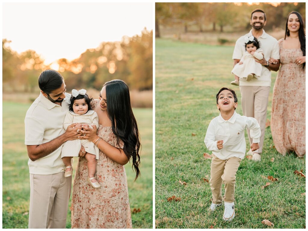 Morristown Family Photos at Sunset at Natirar Park 