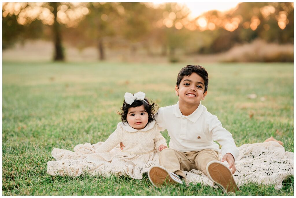 Morristown Family Photos at Sunset at Natirar Park 