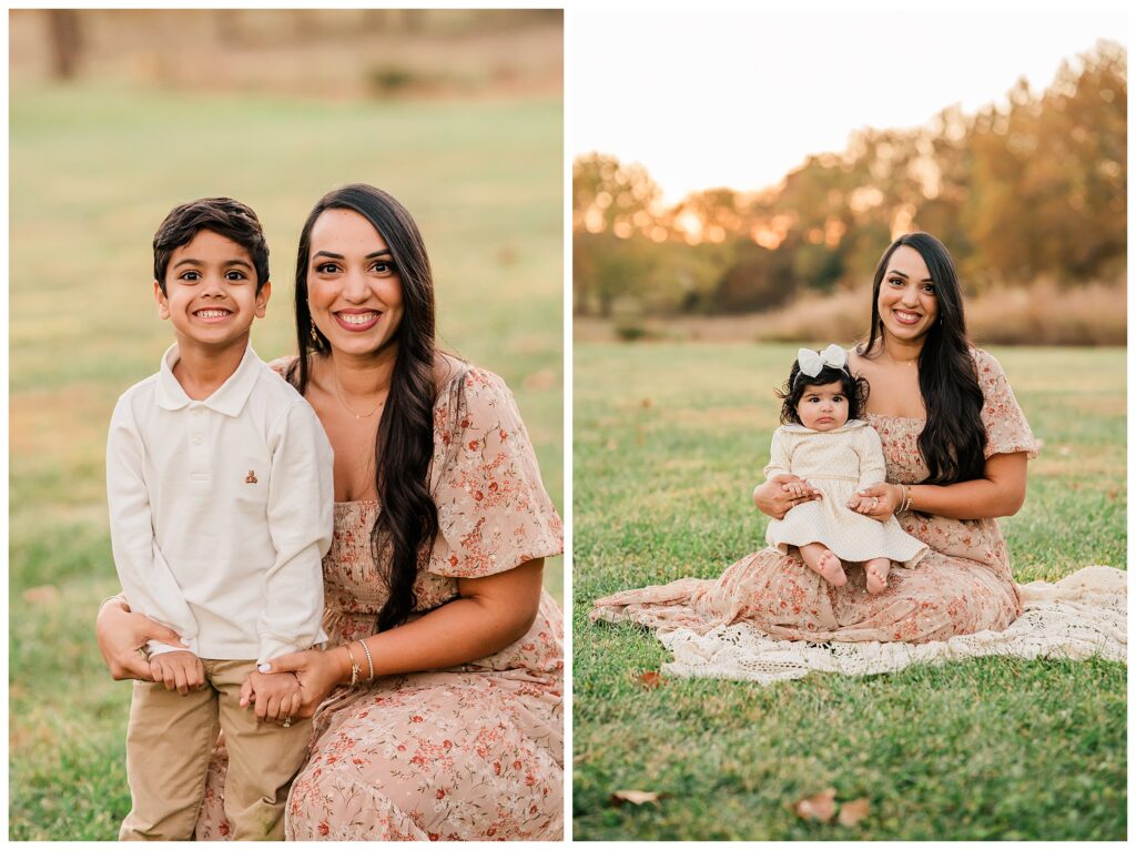 Morristown Family Photos at Sunset at Natirar Park 