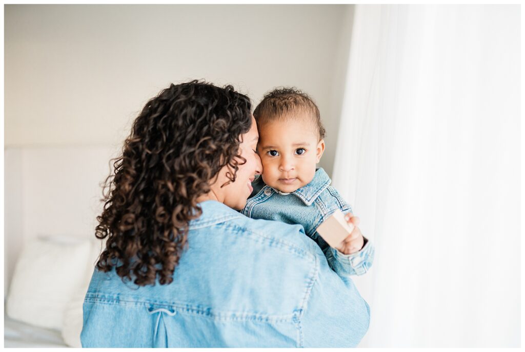 Mother and son Minimal First Birthday Photo Shoot in NJ 