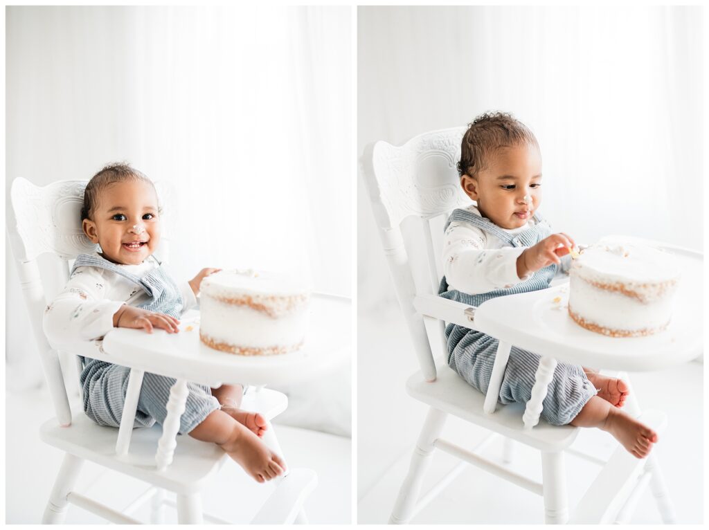 neutral and simple First Birthday Photo Shoot in NJ 