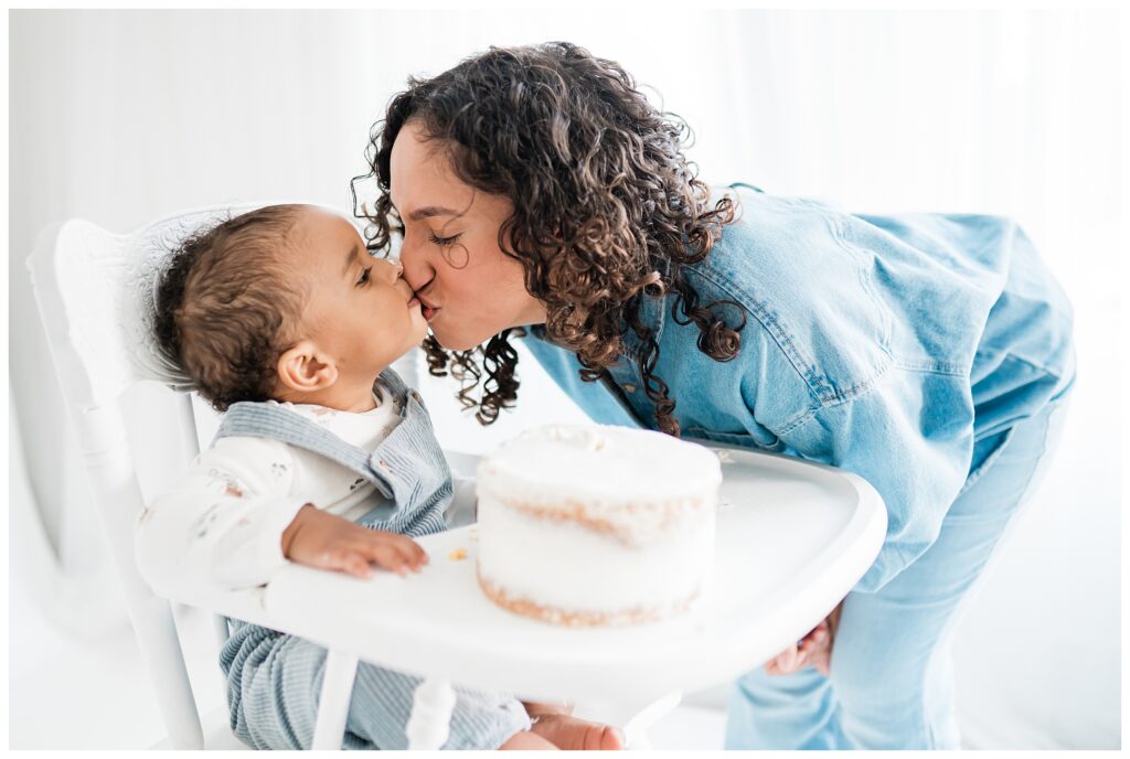 Mom and me first birthday photo shoot for a little boy in Lafayette NJ 