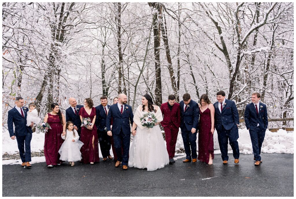 Rock Island Lake Club Snow wedding in Sparta New Jersey 