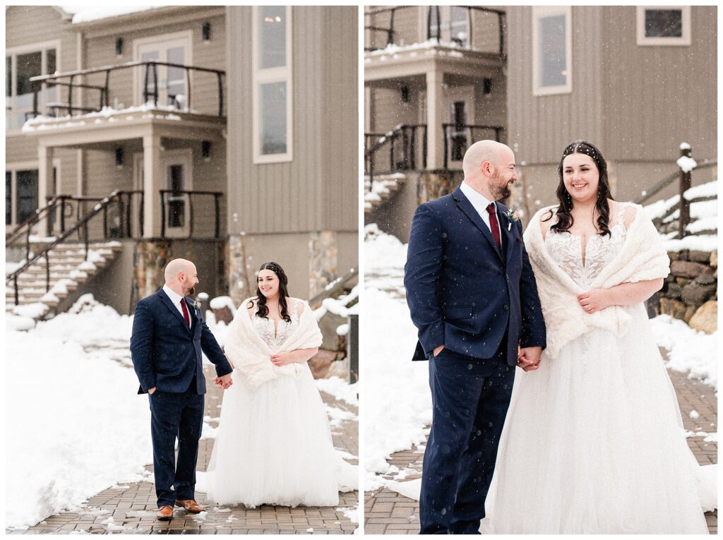 Rock Island Lake Club Snow wedding in Sussex county New Jersey 