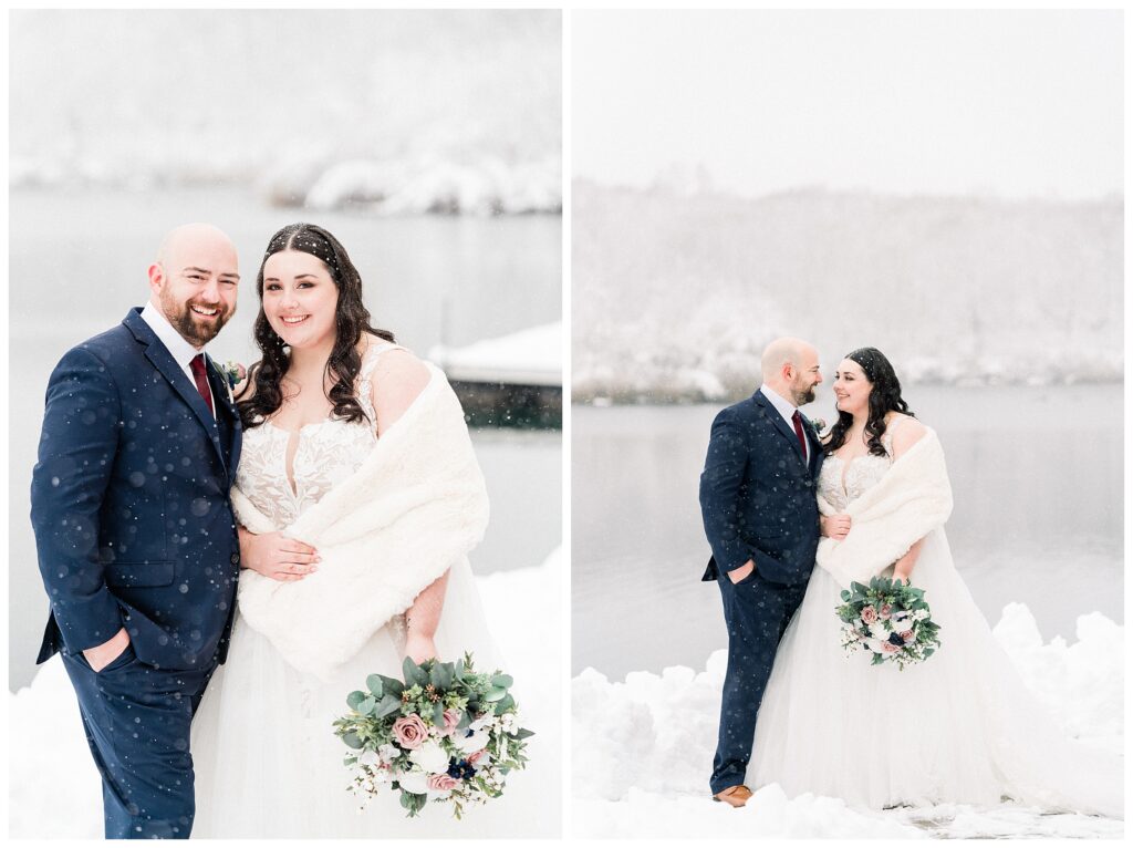 Rock Island Lake Club Winter wedding in Sussex county New Jersey 