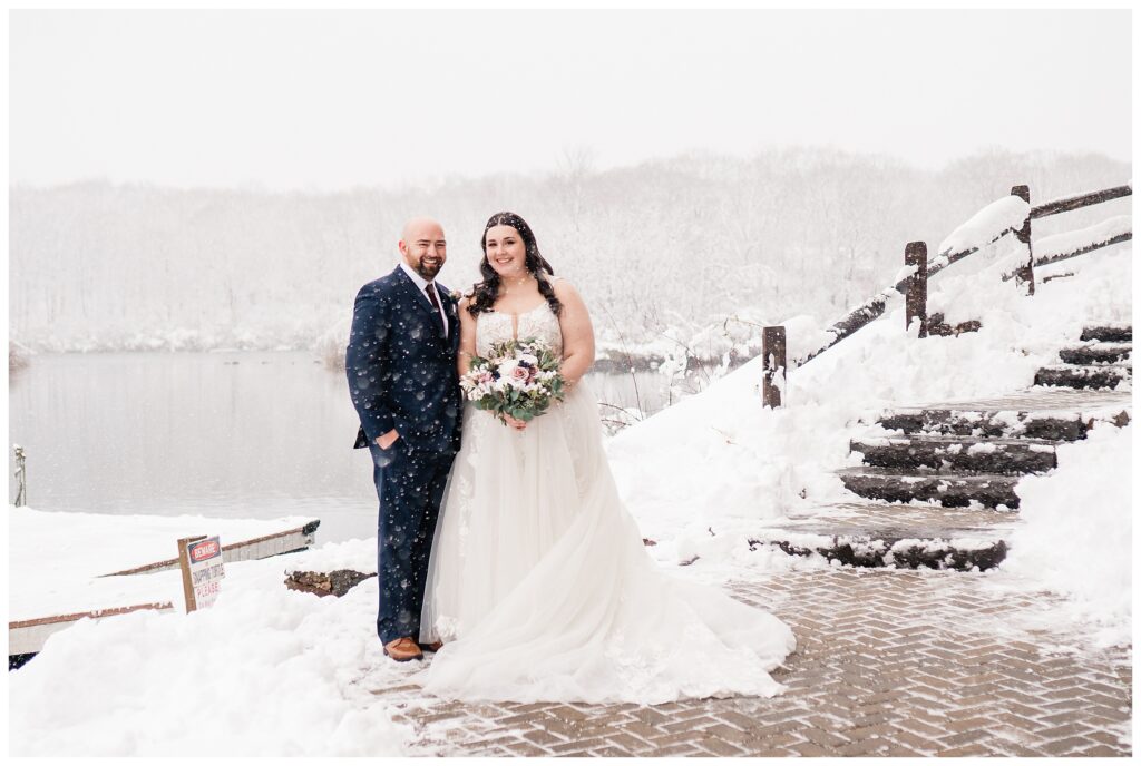 Rock Island Lake Club Winter Wedding Sussex County NJ wedding Photographer