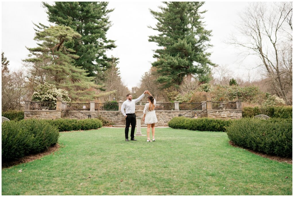 garden engagement photo session in new jersey with renee ash photography