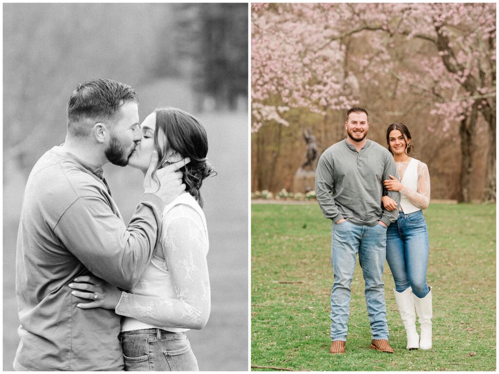 garden engagement photo session in new jersey with renee ash photography