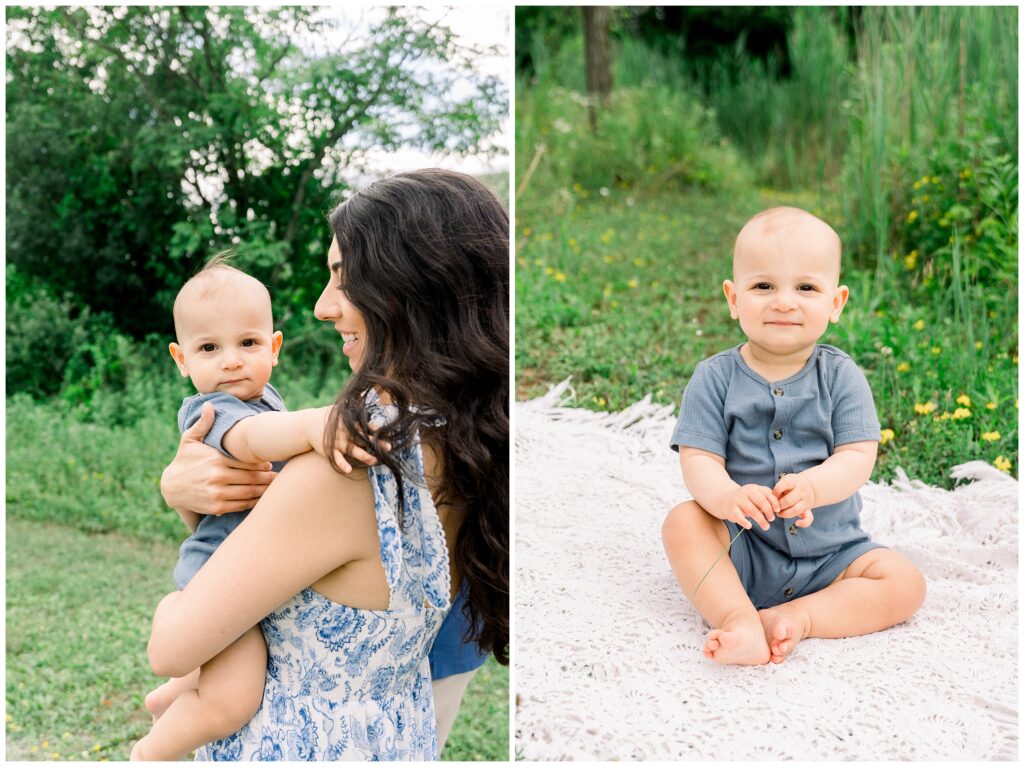 outdoor  first  birthday photoshoot with Newton NJ Family Photographer