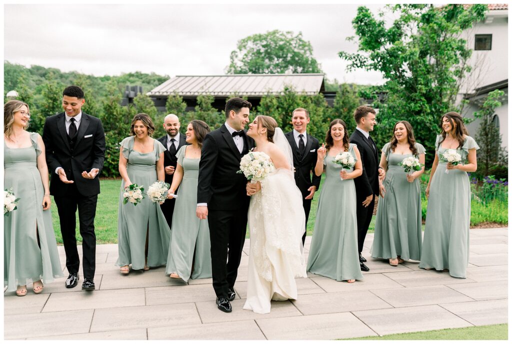 green bridesmaid dresses at Perona Farms Wedding Photographer NJ Venue Guide