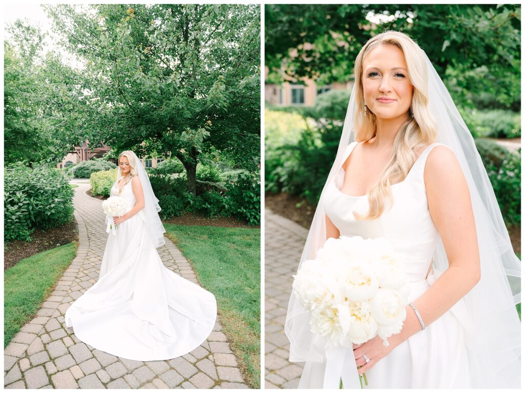 An elegant Crystal Springs Wedding at grand cascades lodge NJ. Garden ceremony, Emerald Ballroom reception, and golden hour portraits