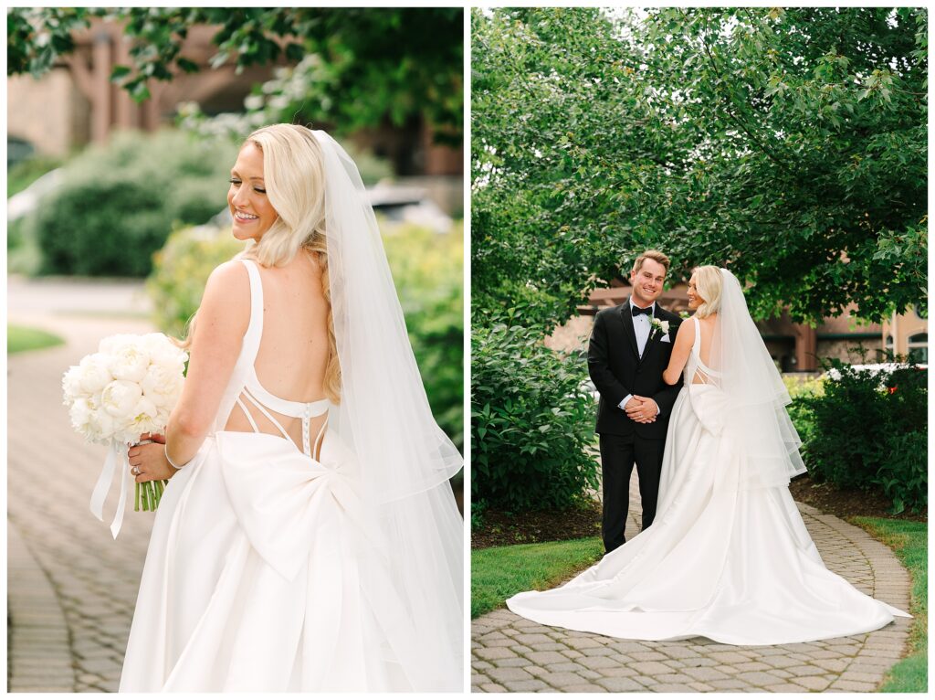 An elegant Crystal Springs Wedding at grand cascades lodge NJ. Garden ceremony, Emerald Ballroom reception, and golden hour portraits