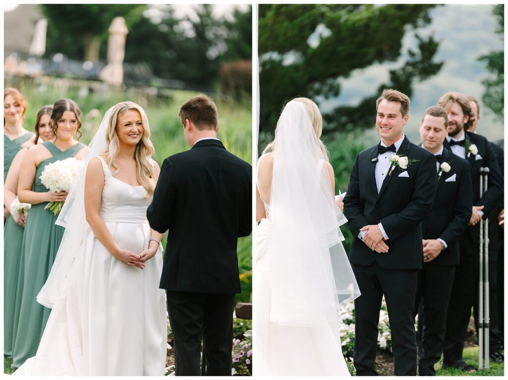 An elegant Crystal Springs Wedding at grand cascades lodge NJ. Garden ceremony, Emerald Ballroom reception, and golden hour portraits