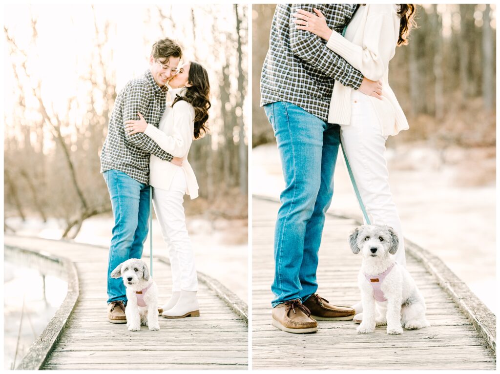 Winter Engagement Session for couples who love hiking, being outdoors, or spending weekends exploring, being adventurous and fun!