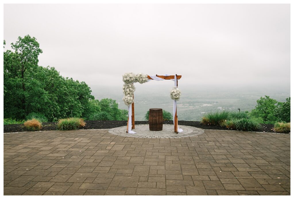 Ceremony on top of a mountain with a view at Mountain Creek Resort Venue Photographer Renee Ash Photography
