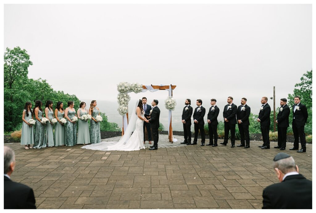 Ceremony on top of a mountain with a view at Mountain Creek Resort Venue Photographer Renee Ash Photography