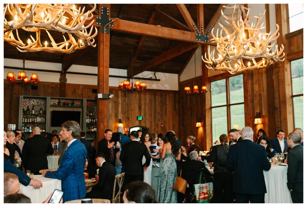Elevated Rustic Mountain Lodge Wedding Reception Space at Mountain Creek Resort Venue Photographer Renee Ash Photography