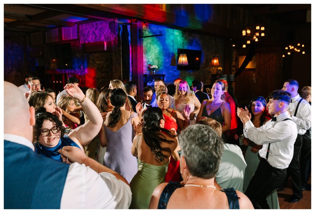 Elevated Rustic Mountain Lodge Wedding Reception Space at Mountain Creek Resort Venue Photographer Renee Ash Photography