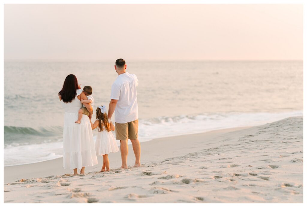 New Jersey shore beach family photographer for sunset 