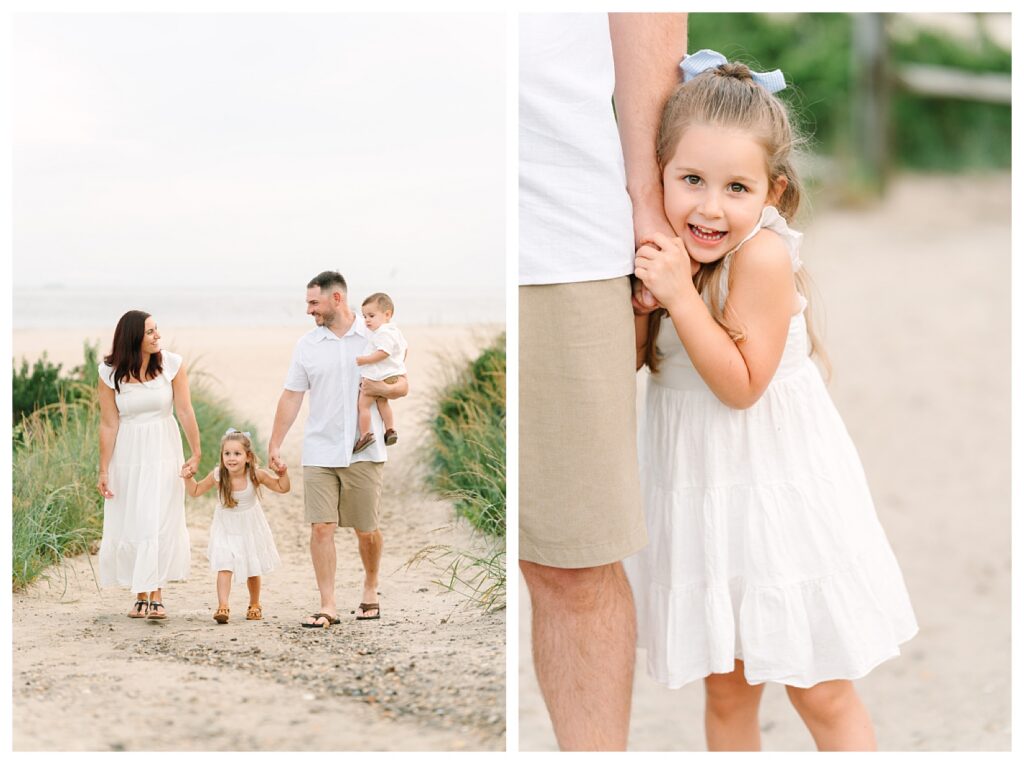Planning a Cape May family vacation? See why the lighthouse beach is the perfect spot for sunset family photos.